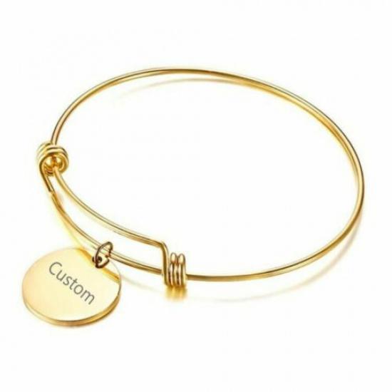 Индивидуальный браслет с 1-6 именами, круглый кулон из нержавеющей стали, индивидуальный регулируемый браслет для женщин, семейные украшения на годовщину