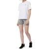 adidas Однотонная футболка с принтом логотипа, свободная, с круглым вырезом и коротким рукавом, женские топы, белая HR9167