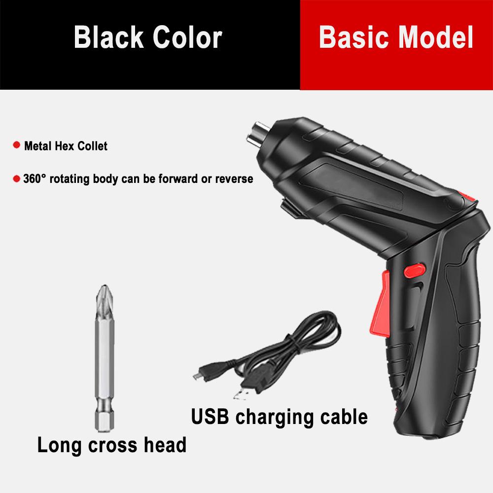 Перезаряжаемая дрель и отвертка, набор отверток с электрической батареей, беспроводной мини-компактный набор отверток, аккумуляторная дрель