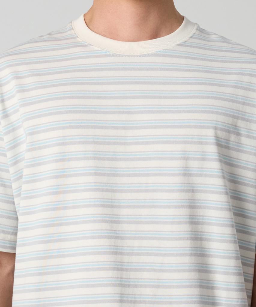 CHAMPION Striped T-Shirt Ecru