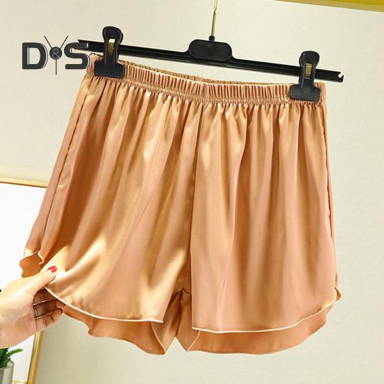 Женские пижамные шорты для дома, эластичные оборки, подол, дышащие повседневные спортивные шорты для дома, йоги, повседневная одежда