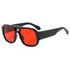 Vintage Leopard Print Gradient Square Double Bridges Women Sunglasses  Brand Design Luxury Men Shades Sun Glasses Uv400