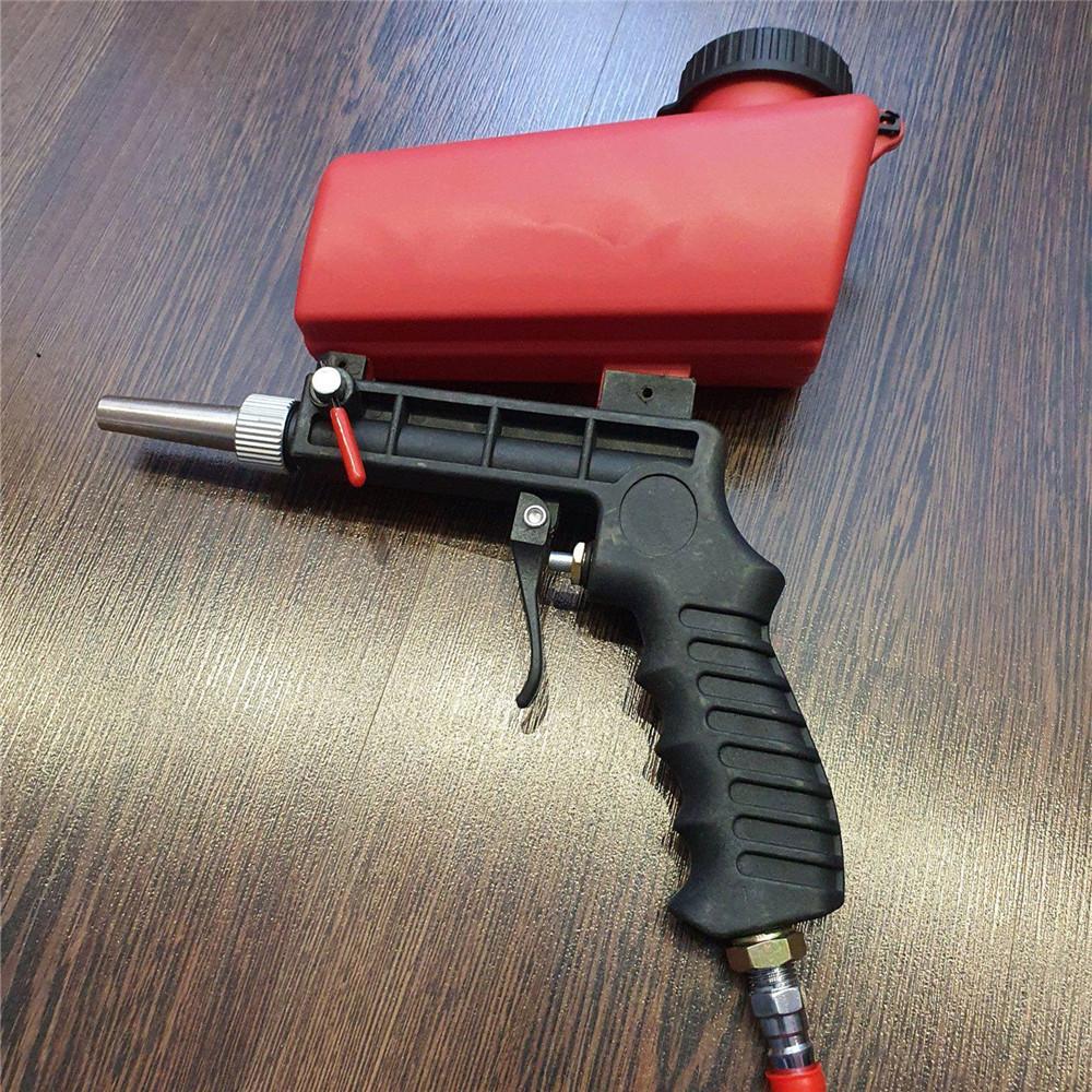 Реальный выстрел 90psi портативный гравитационный пескоструйный пистолет пневматический инструмент небольшой пескоструйный пистолет регулируемый пескоструйный пистолет