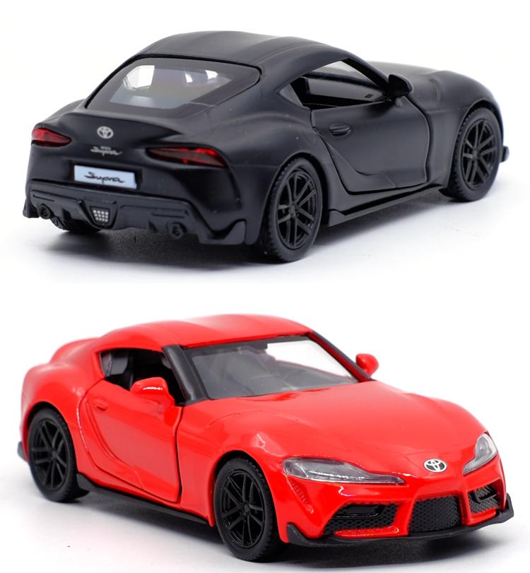 YVAZ6 1:36 Toyota Supra Sports Car RMZ CITY Alloy Diecast Car Model Toy With Pull Back For Children Gifts Toy Collection F162