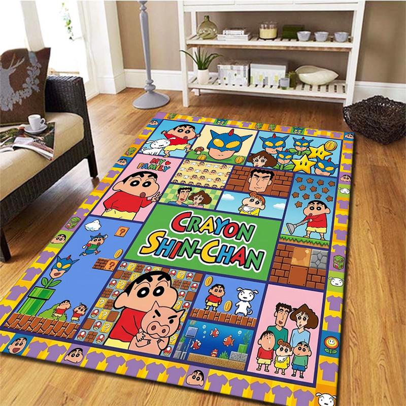 Crayon Shinchan Carpet Rug For Living Room Bedroom Home Sofa Decoration Kids Play Nonslip Floor Mat
