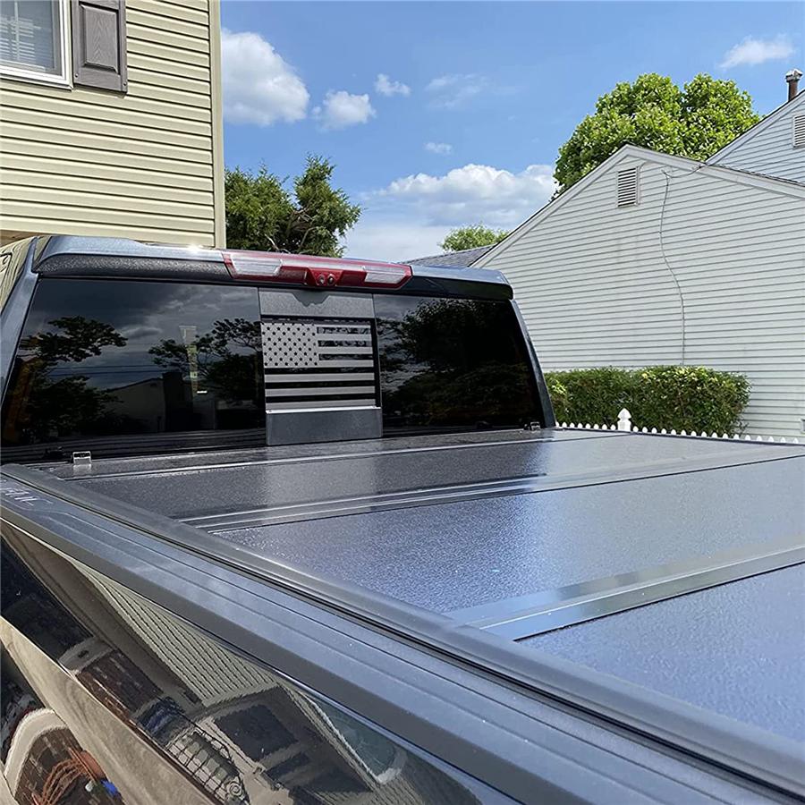 Матовая черная наклейка с изображением флага на окно подходит для Chevy Silverado Sierra 2019-2022 гг.