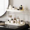 Dual Layer ?Desktop Organizer Vanity Makeup Cosmetics Perfume Storage Rack