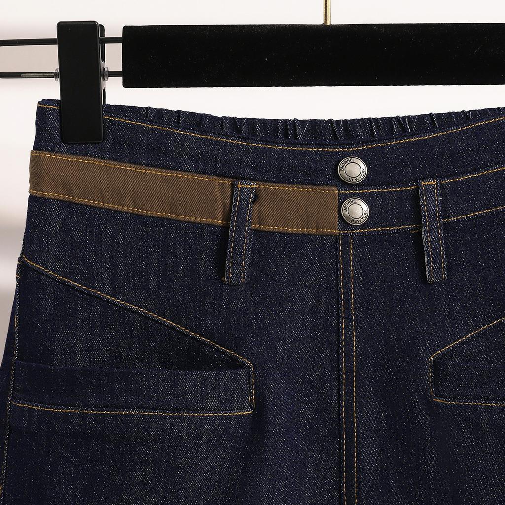 DIMANAF 2025 Новые женские шорты больших размеров Летние свободные джинсовые шорты Базовые с высокой посадкой Однотонные брюки Эластичная талия