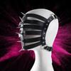 Spiked Gothic Punk Mask PU Leather Half Face Hollow Mask Cosplay Animal Halloween Adult Game Masquerade Party