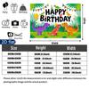 Birthday Roses Balloons Gifts Celebration Banner, Polyester Backdrop for Home Decor & Party Supplies
