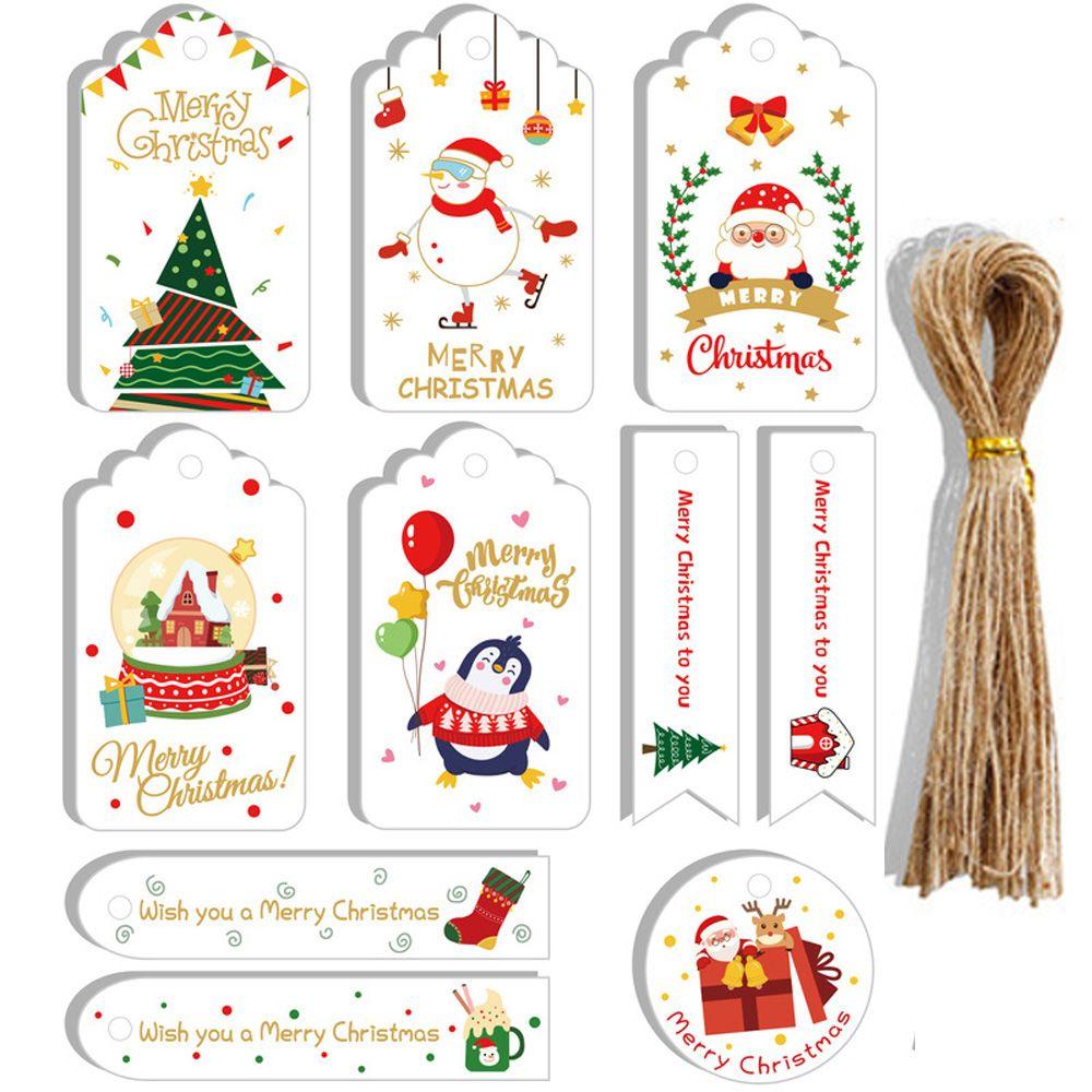 Упаковочные материалы Санта-Клаус Крафт-бумага Подарочная упаковка Рождественские бирки Рождественские этикетки Бирки