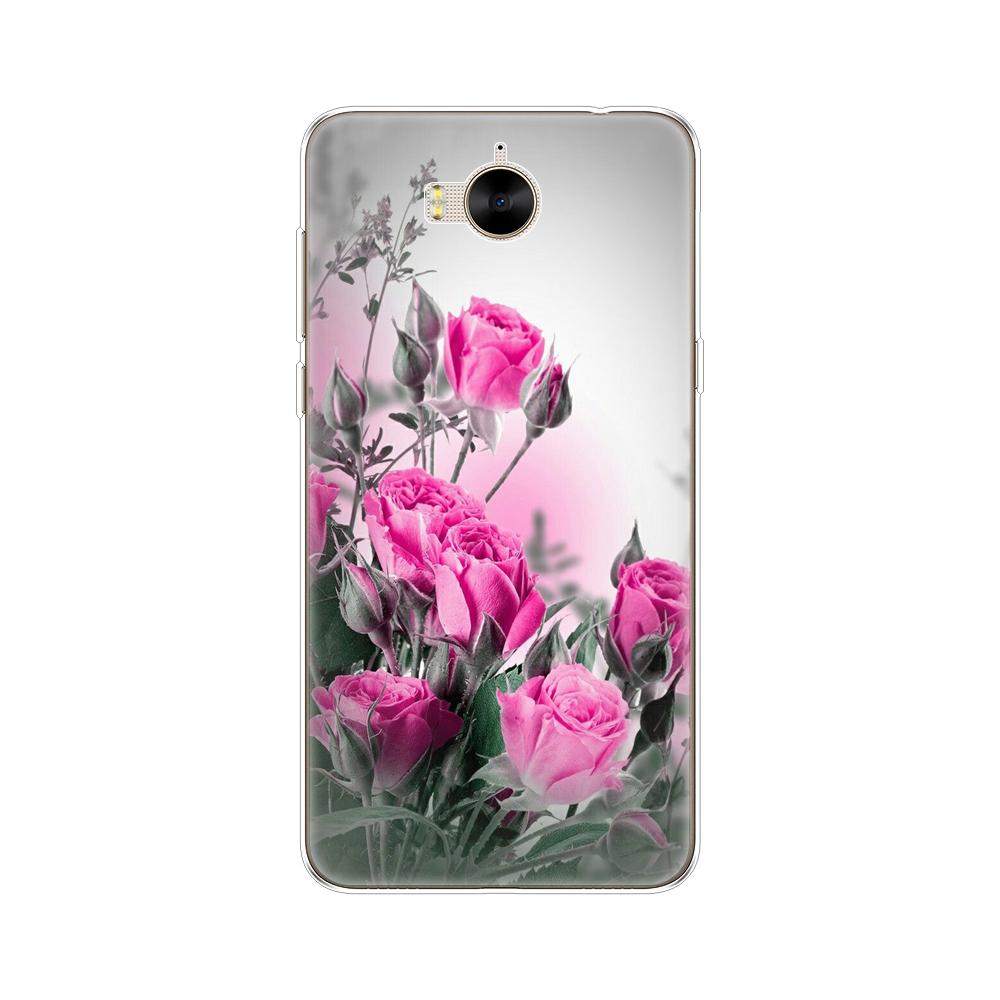 Чехол для телефона для huawei Y6 2017/Y5 2017, мягкая силиконовая задняя крышка из ТПУ, 360, полная защитная печать, прозрачный чехол