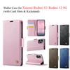 Чехол-кошелек для Xiaomi Redmi 12/ Redmi 12 5G с отделениями для карт и подставкой, кожаный чехол с защитой 360°