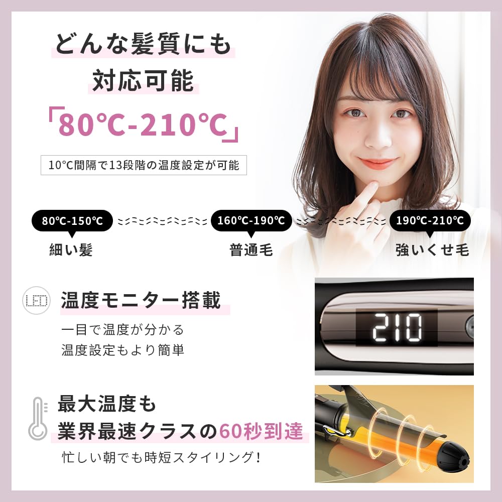 В 18 щипцов для завивки 32 мм регулируемая температура от до цифровая температура корейский стиль завивка совместима со всеми типами волос не повреждает керамику