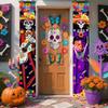 Halloween Porch Sign Sugar Skull Ideal 1 Pair Indoor Outdoor Decor