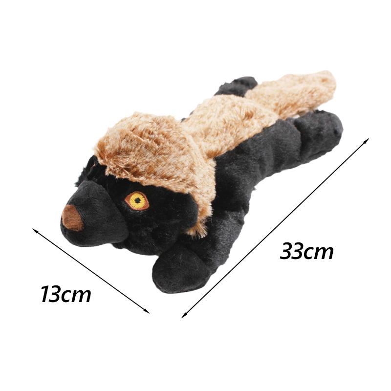 Plush Non Toxic Dog Chew Toys Clean Teeth Pet Toy for Small Medium Dogs Squeak Honey Badger Pug Puppy mascotas Accessories Stuff