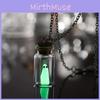 Spooky Ghost Bottle Pendant Necklace And Earring Set For Halloween Fashion Accessories