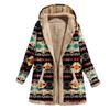 Vintage Women Fleece Coat Warm Hoodie Jacket Loose Fit with Pocket Zipper Spring Winter Fashion Outerwear