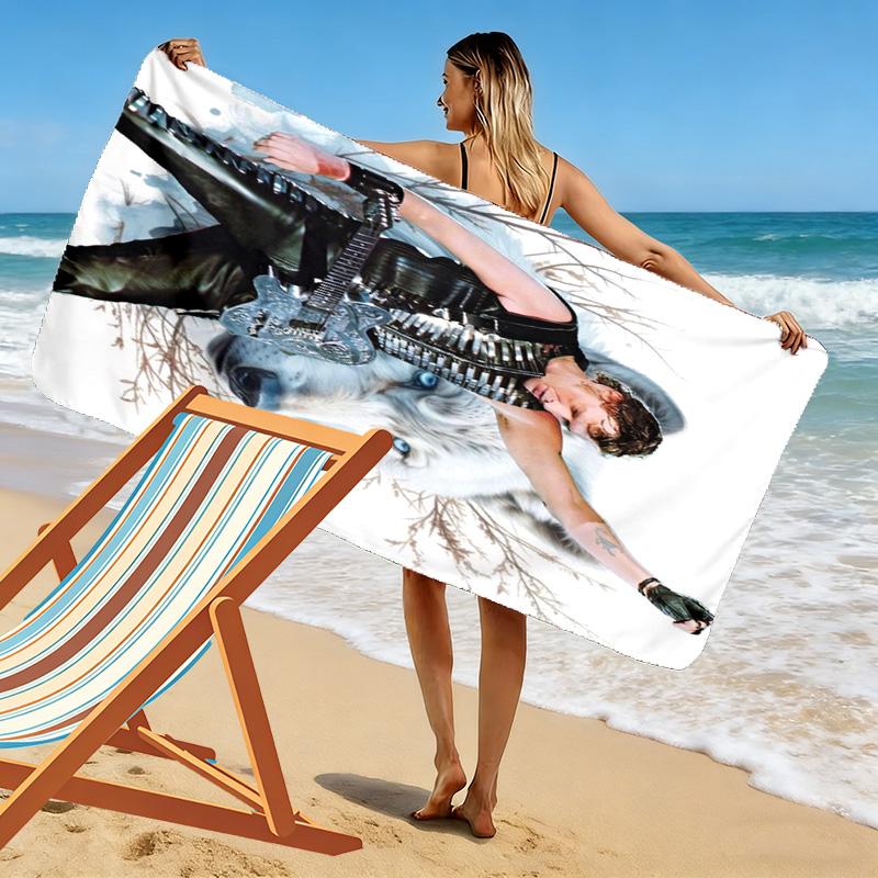 Johnny: Iconic Journey beach towel beach Beach towel for vacation photos quick-drying swim towel swim Outdoor pool towel Outdoor picnic beach mat