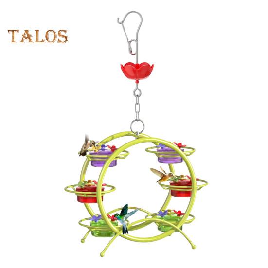 Кормушка для колибри для улицы, герметичная конструкция колеса, кормушка Bilds с портами для кормления, защищенными от муравьев и пчел, для декора сада на заднем дворе