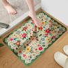 Коврик для ванной комнаты Коврик для пола Быстро впитывающий Цветочный принт Быстросохнущий Диатомовая грязь Противоскользящий