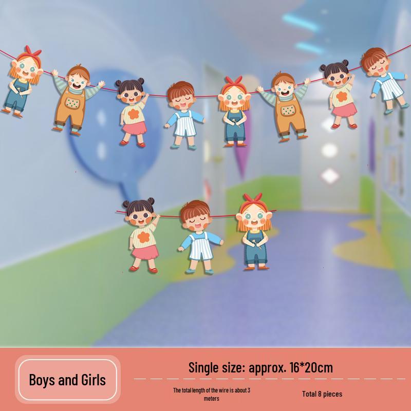 Creative Back-to-School Cartoon Banner Decoration for Classrooms and Kindergartens
