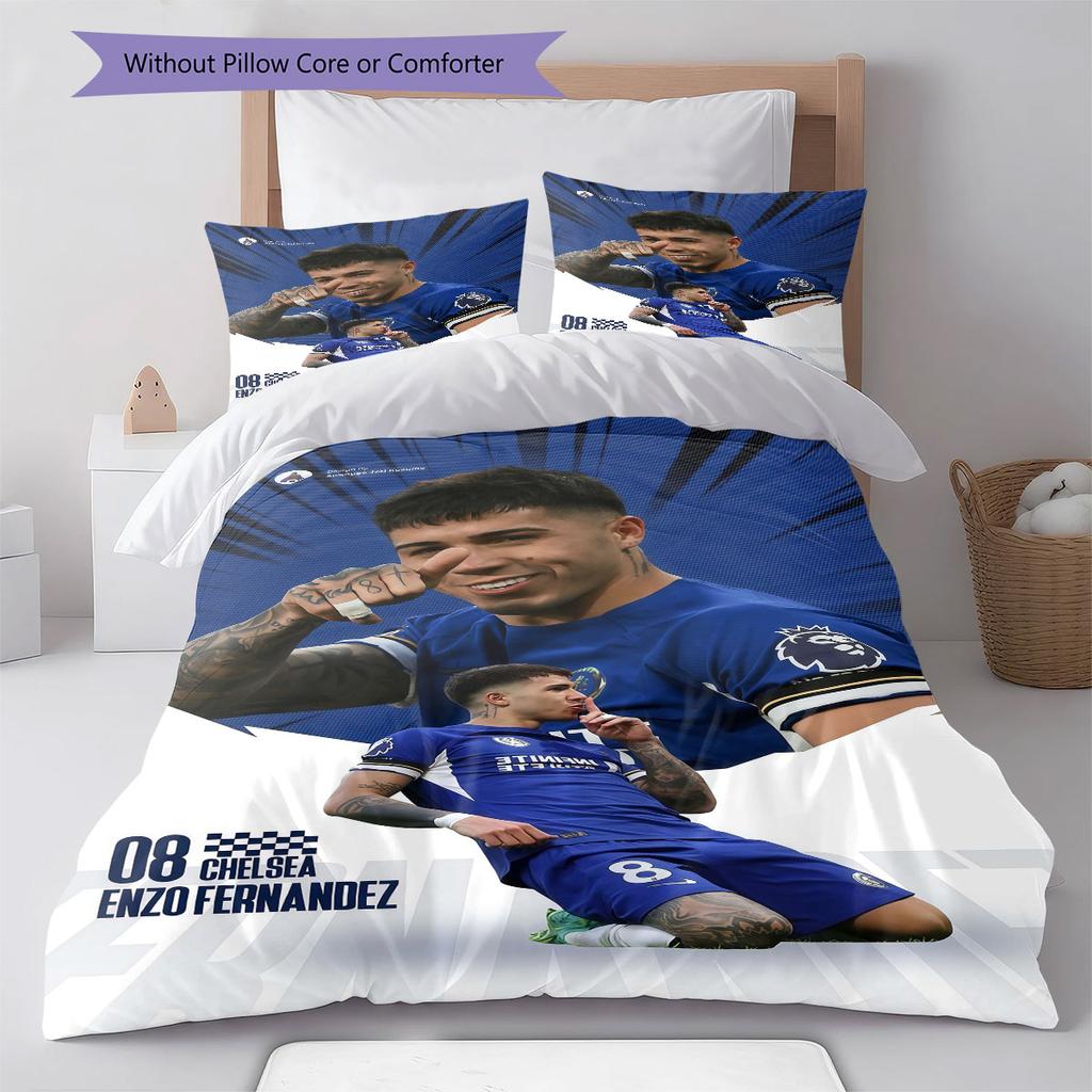 Enzo Fernández Icon Bedding Quilt Set Quilt Cover Pillowcase Home Decoration Birthday Gift (1 * duvet cover + 2 * pillowcase, without core)