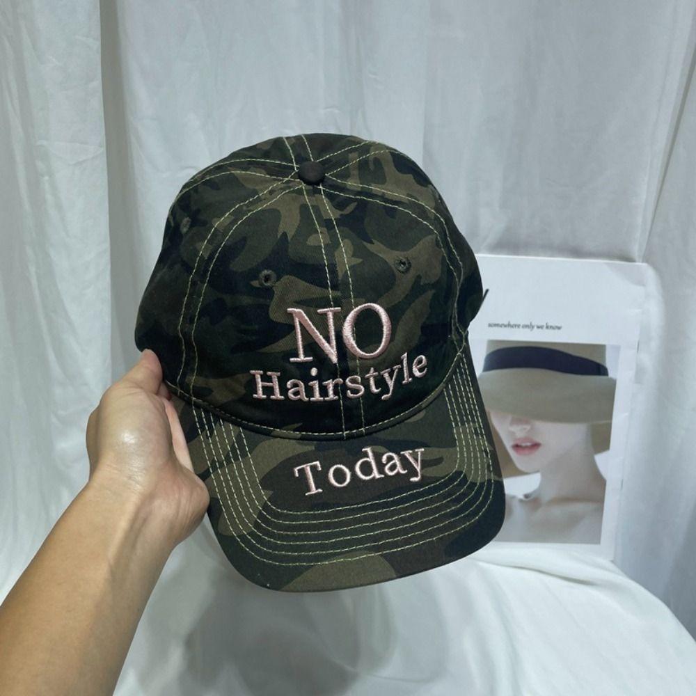 Vintage Camouflage Baseball Cap Adjustable Dad Hat Trendy Embroidery Baseball Hats Outdoor Sports