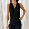 Women's Fashion Solid Color V Neck Sleeveless Pullovers Vest Top