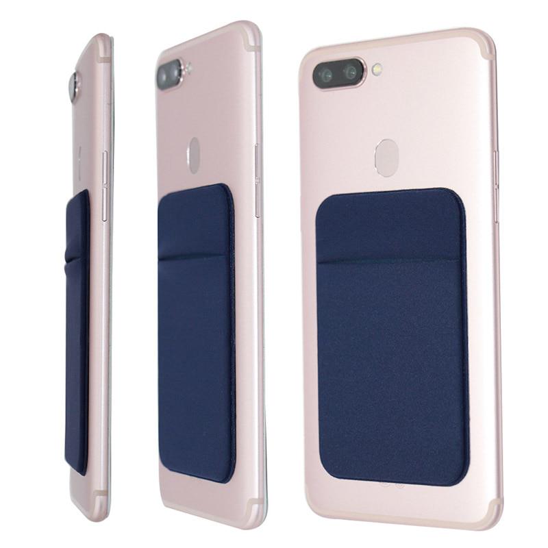 Elastic Stretch Lycra Adhesive Cell Phone ID Credit Card Holder Women Men Sticker Pocket Wallet Case