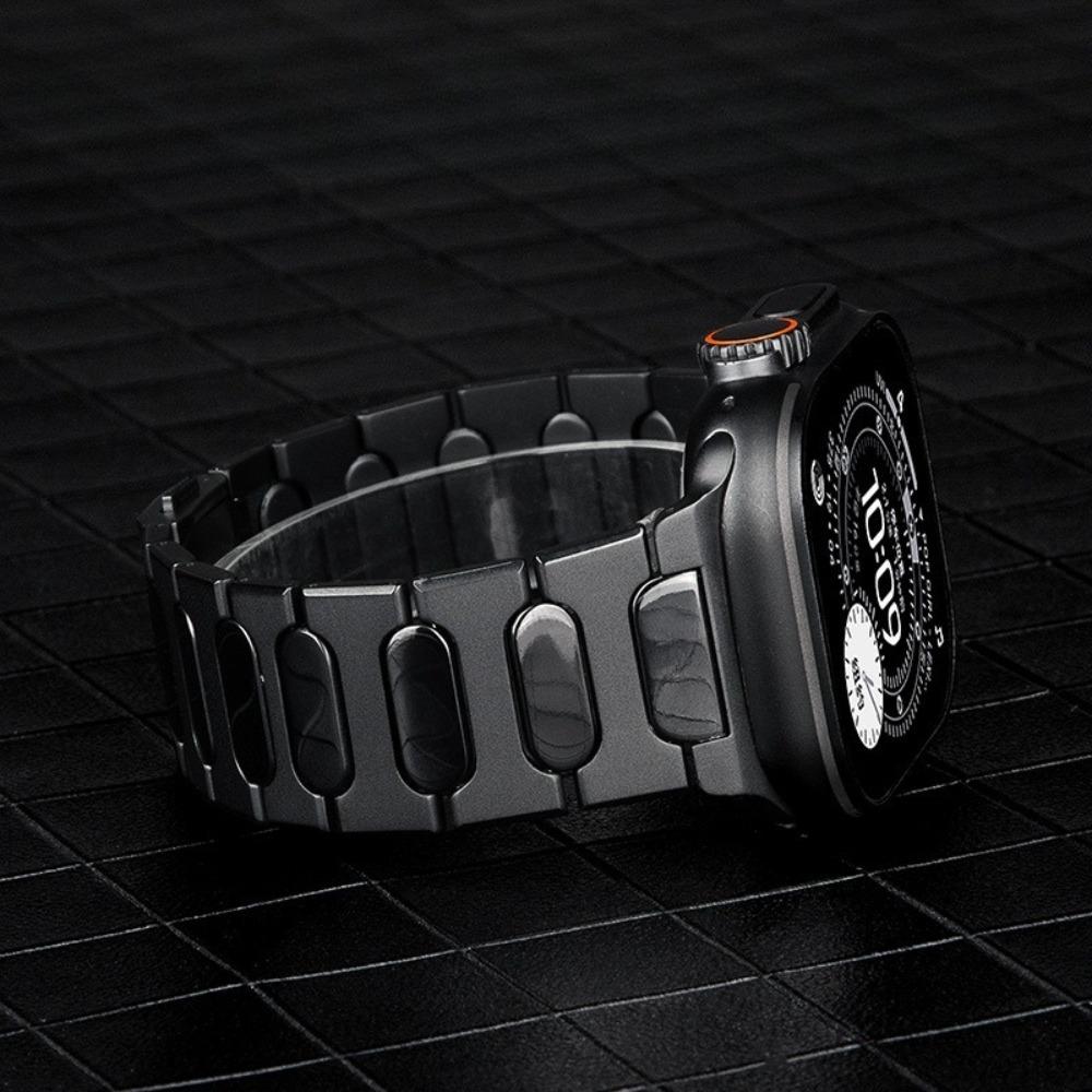 Металлический ремешок из титанового сплава для Apple Watch Ultra 3 11 10 9 8 7 SE 6 Силиконовый магнитный браслет для iWatch 42 мм 44 45 мм 46 мм 49 мм