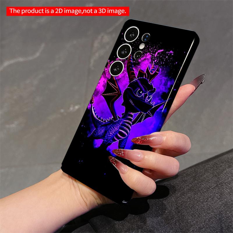 2DFlat Samsung phone case Neon Purple Dragon Burst Phone Case Applicable to Galaxy S23 S24 S25ULTRA S26 A12 A14 A15 A16 A54 A55