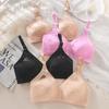 Middle Aged and Elderly Women's Underwear In Large Size Four Seasons Full Cup No Steel Rim Bra Gather and Collect Secondary Breast Bra