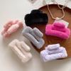 Yousheng Women Hair Claw Plush Wrap Design Spring Back Head Large Hair Clip Rectangle Shark Hair Clamp Hair Accessory