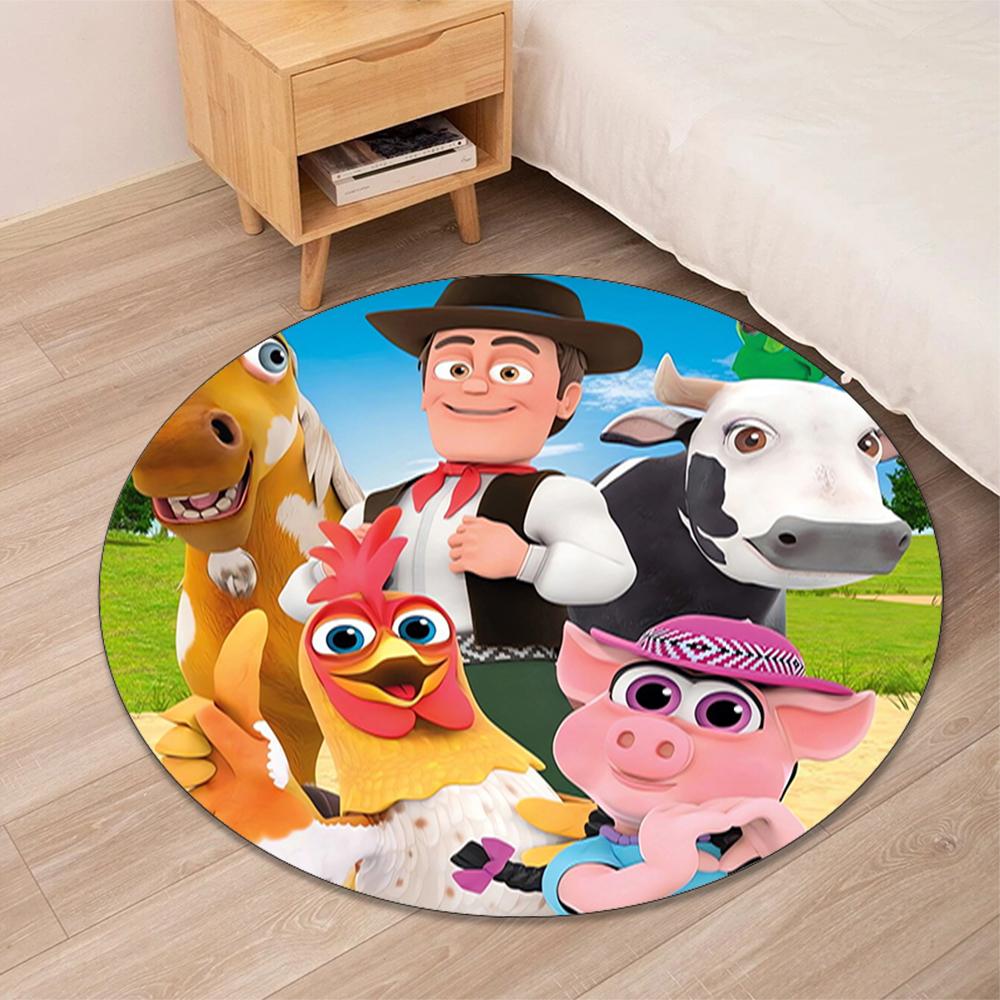 La Granja de Zenón Printed Round Rug Carpet Chair Rug Area Rug Entryway Doormats,for Office Chair Living Room Bedroom Kitchen Room.
