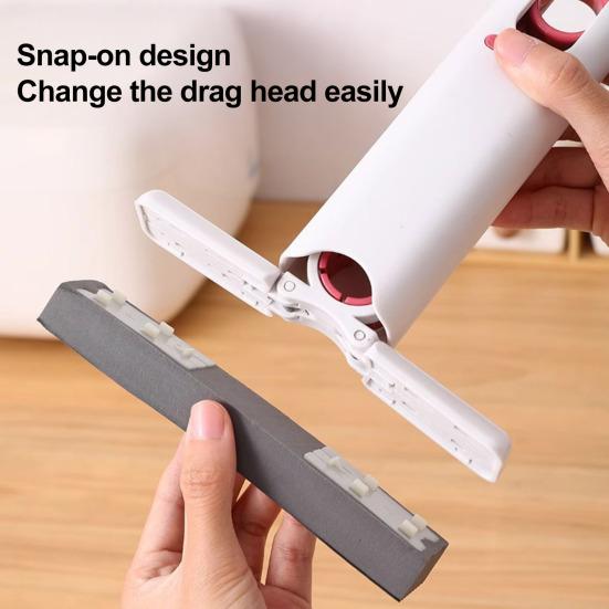 Портативная мини-швабра с превосходным впитыванием. Управление одной рукой. Конструкция с глубокими канавками. Защита от повреждений.