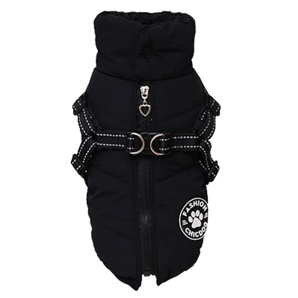 Pet Dog Coat with Harness, Winter Dog Coats, Fleece Dog Jacket, Waterproof Puppy Costume, Cold Weather Thick Dog Clothes, for Small Medium Dogs