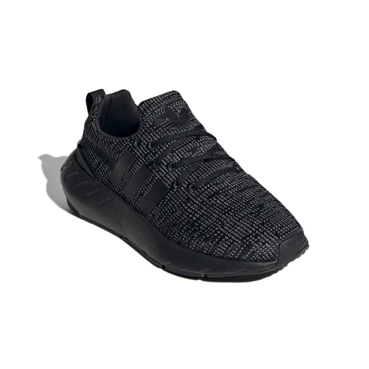adidas Swift Run 22 Big Kid Черные детские кроссовки Core-Black Grey-Five Cloud-White GW8166
