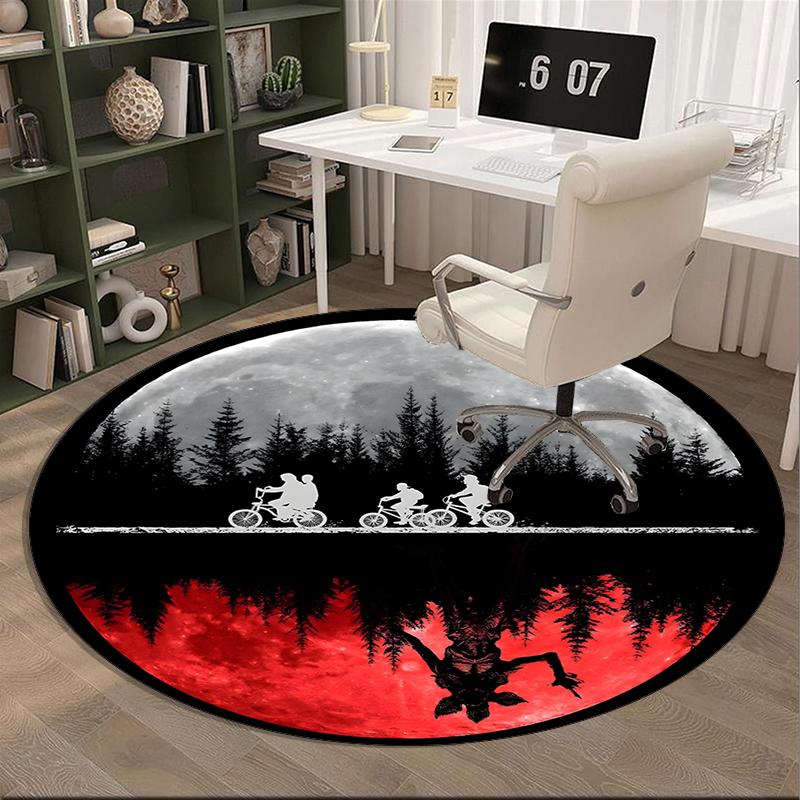 Adventure Friends round carpet Chair cushion Round Entryway Rug, Soft Round Rugs for Living Room, Bedroom, Circle Carpet decor gifts