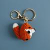 Cartoon Animal Doll Series Crochet Keychain Knitted Rabbit Keychain Cute Bear Keyring For Bag Pendant Custom Accessory