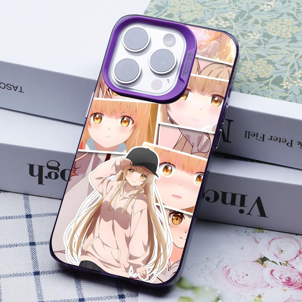 Чехол для телефона Angel Mahiru Shina для iPhone 17 16 15 14 13 12 11 X XR XS Air Pro Max Plus Фиолетовый Разноцветный Серебристый Чехол