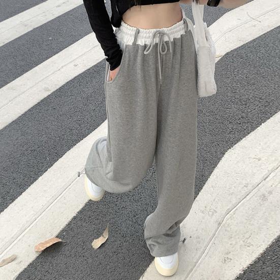 Карманы на шнурке, эластичная талия, широкие штанины, глубокая промежность, высокая талия, мягкая свободная повязка на щиколотке, женские осенне-весенние виды спорта