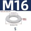 Утолщенная плоская шайба из нержавеющей стали 304 - Размеры M3-M12