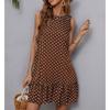 Women's Fashionable Printed SleevelessRound Neck Casual Dress