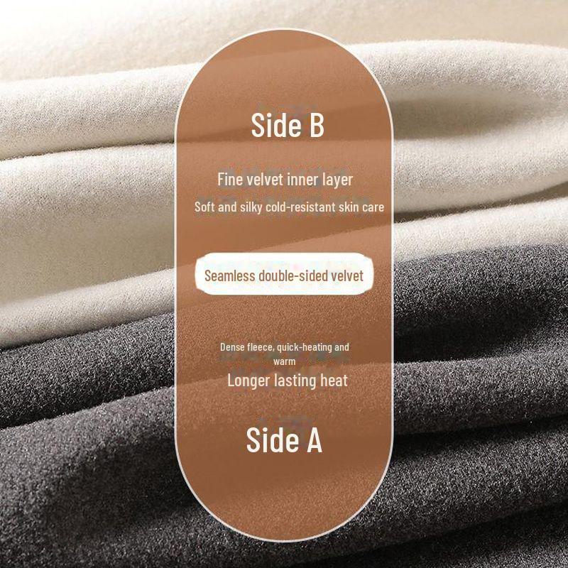 Комплект мужского термобелья: Бесшовный, плотный, сохраняющий тепло осенне-зимний костюм с двухсторонним немецким бархатом.