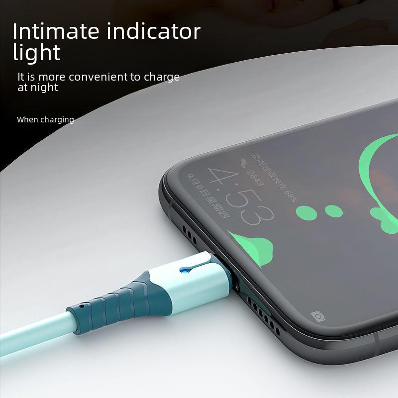 Жидкий силиконовый кабель для быстрой зарядки мобильных телефонов Apple, Android, TYPE-C, Huawei, Xiaomi.