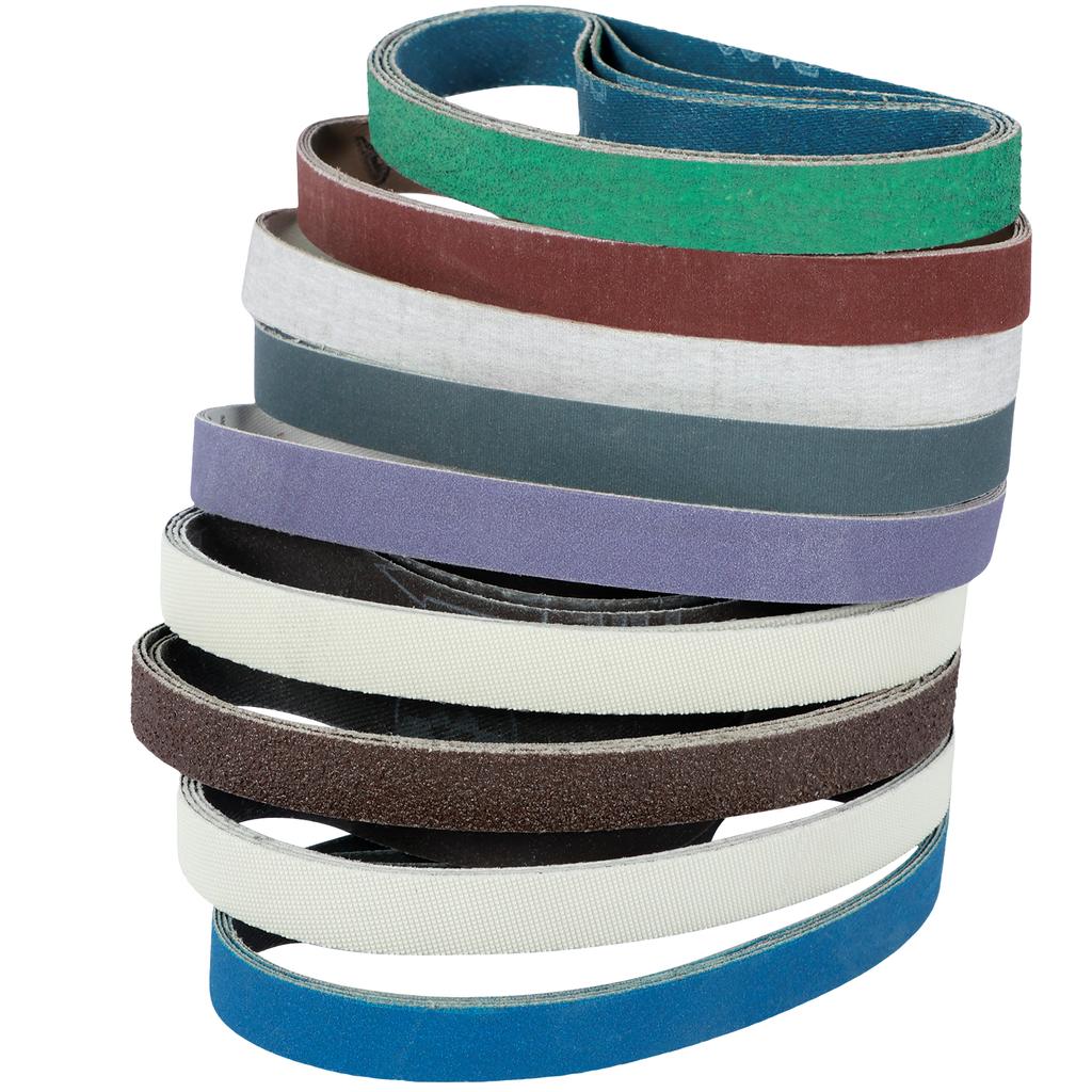 Комплект из 36 шлифовальных лент, износостойкая ленточная шлифовальная бумага, прочная шлифовальная абразивная лента, набор для замены шлифовальных лент