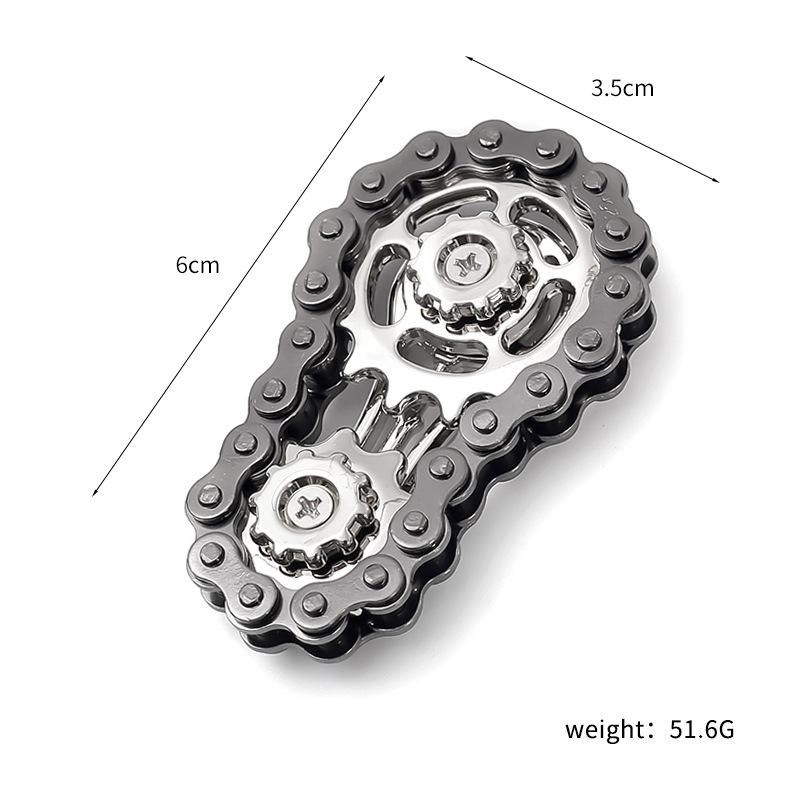 Chain Wheel Flywheel Fingertip Gyro Chain Metal Toy Stress Resistance Figets Spinner Popite Stress Resistance Simpl Dimmer
