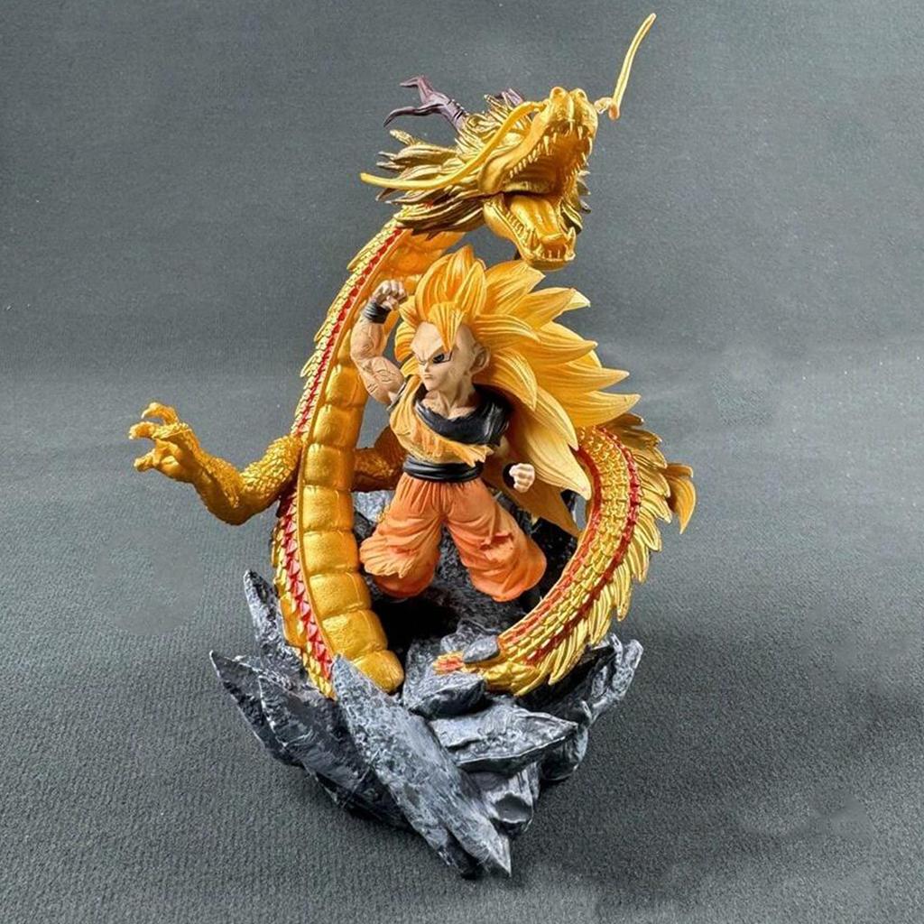 Q Version Dragon Ball Z Figure Ssj3 Goku Action Figures Dragon Fist Explosion 14CM PVC GK Statue Collectible Model Toys4