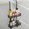 Полки для ванной комнаты Подвесная полка для душевой комнаты Держатель для шампуня без отверстий Органайзер для ванной Корзина для хранения туалетных принадлежностей Двойные слои